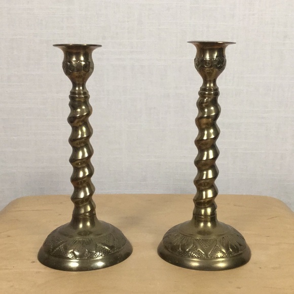 Vintage Other - Vintage Indian brass candlesticks - gorgeous!